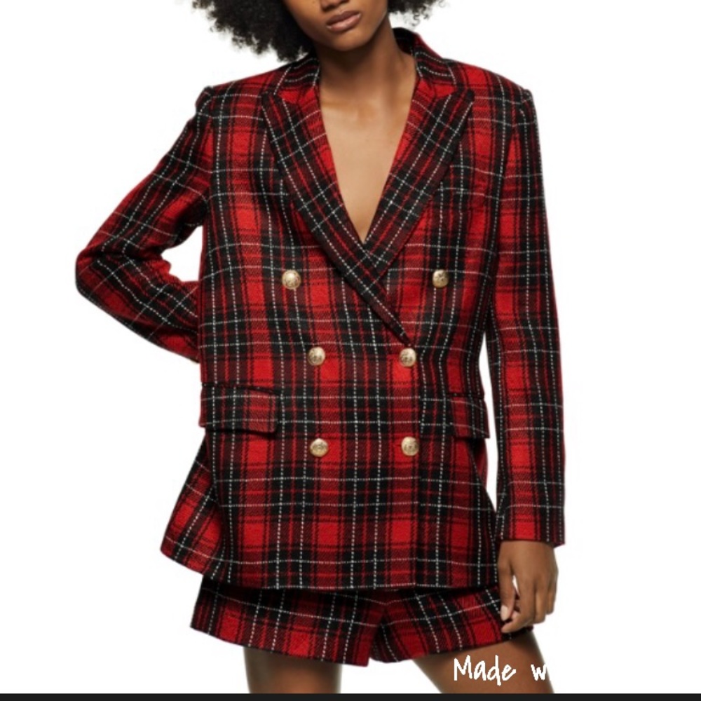 Zara double breasted button tweed blazer NWT - Picture 10 of 10